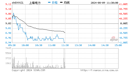 上海电力 600021 行情图